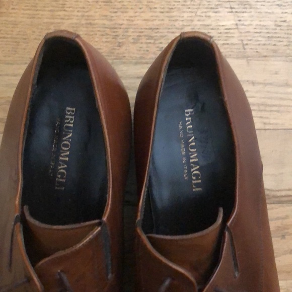 Brunomagli Brown Leather Men’s Oxford Shoes 10.5 M Made in Italy 🇮🇹 - Picture 3 of 9